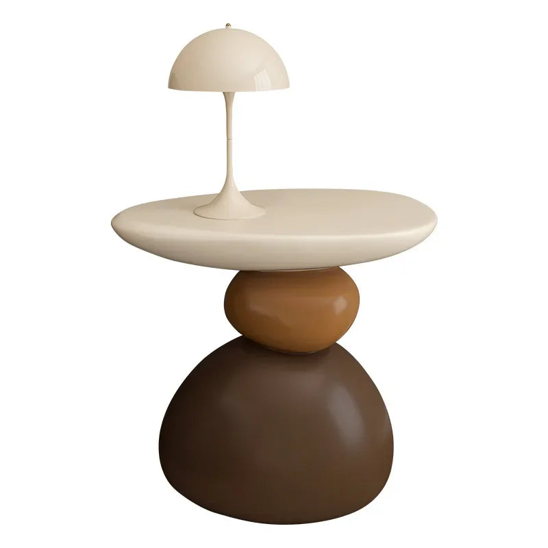 Modern Side Table – Resin, Scandinavian Design for Living Room or Bedroom