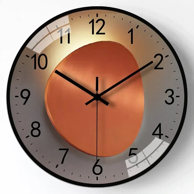 Wall clock – Classic design in black and white, quiet decoration for living room or bedroom