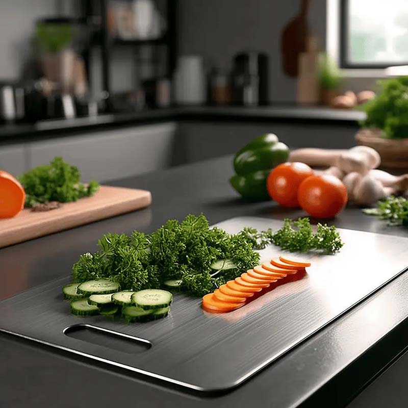 RVS Cutting Board – Antibacterial, Modern Design for Hygienic Kitchen and Cooking
