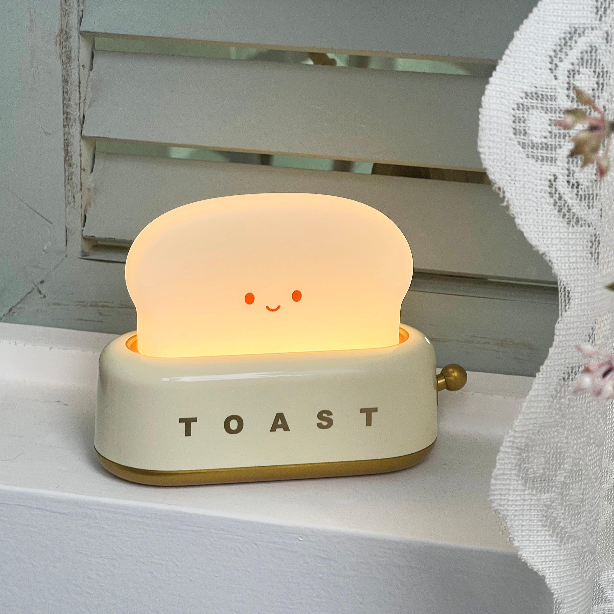 Toaster Nattelys – Metal og Akryl, Varm Hvid til Soveværelse eller Studenterbolig Dekoration