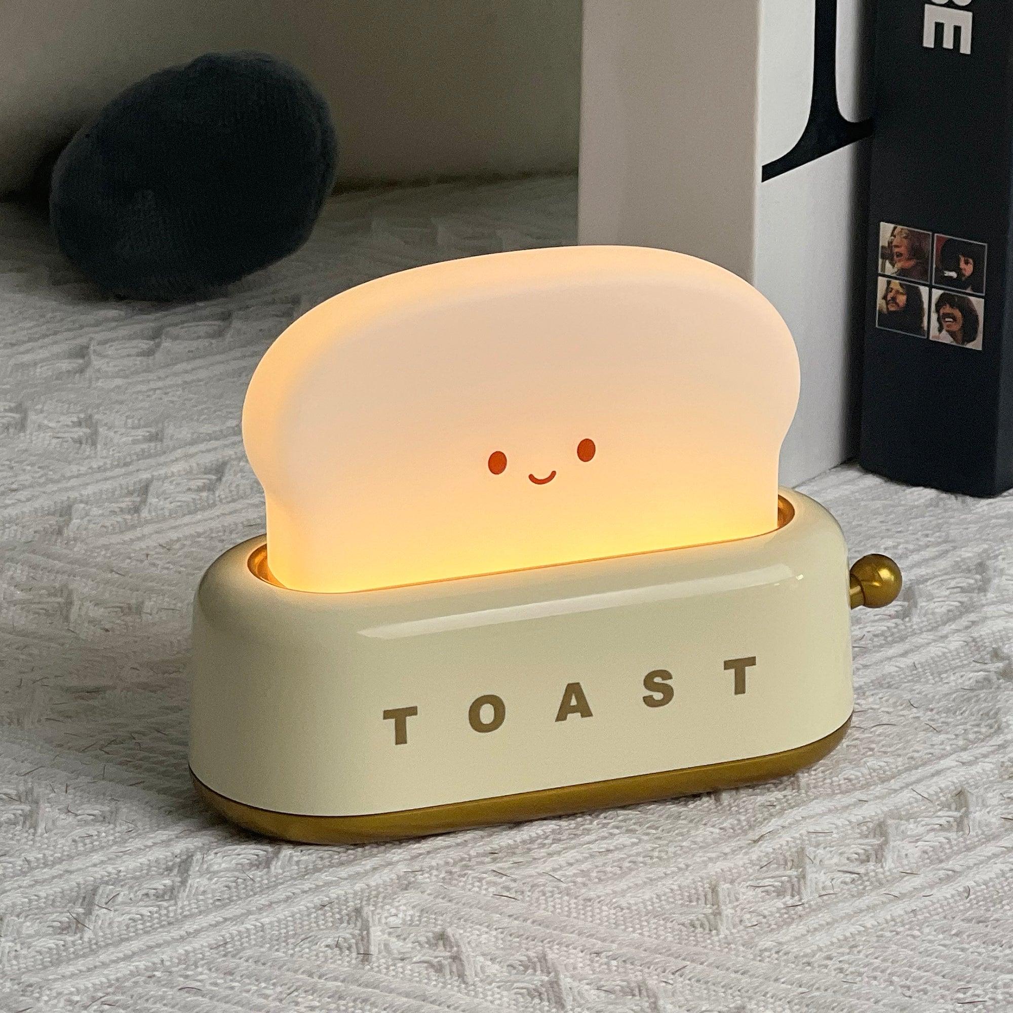 Toaster Nattelys – Metal og Akryl, Varm Hvid til Soveværelse eller Studenterbolig Dekoration