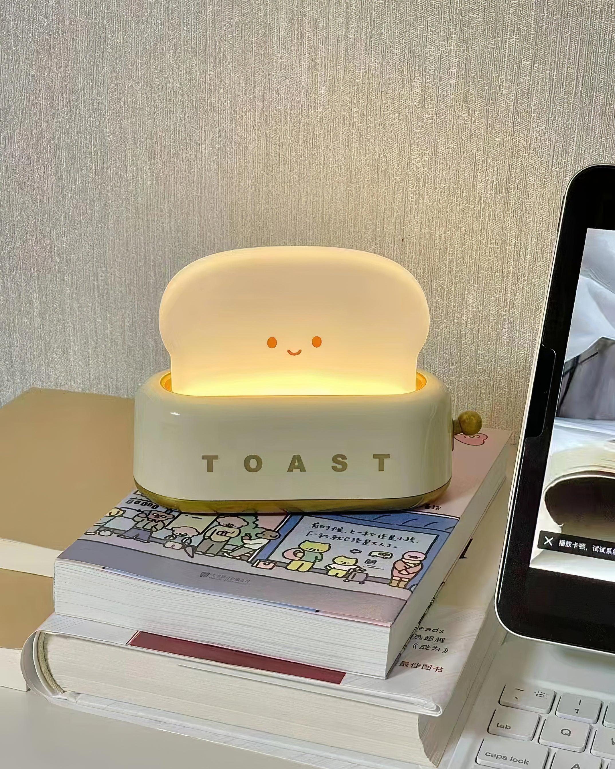 Toaster Nattelys – Metal og Akryl, Varm Hvid til Soveværelse eller Studenterbolig Dekoration