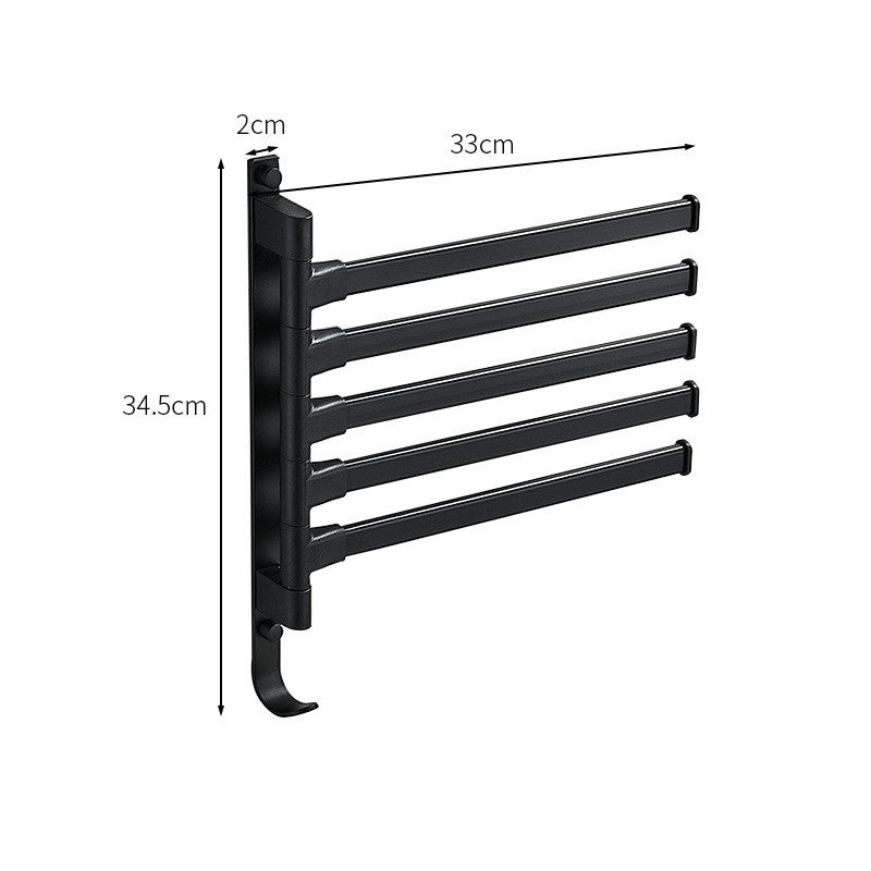 Håndklædeholder – Sort Metal, Minimalistisk Design til Badeværelsesorganisering