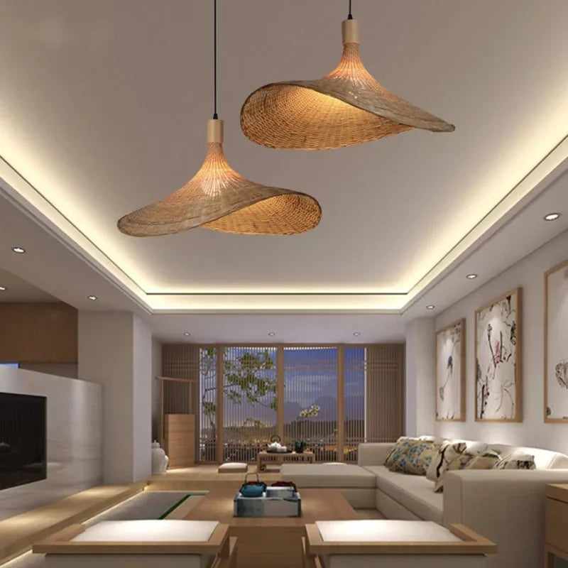 Bamboo Pendellampe – Bohemisk Design til Spisestue eller Stue