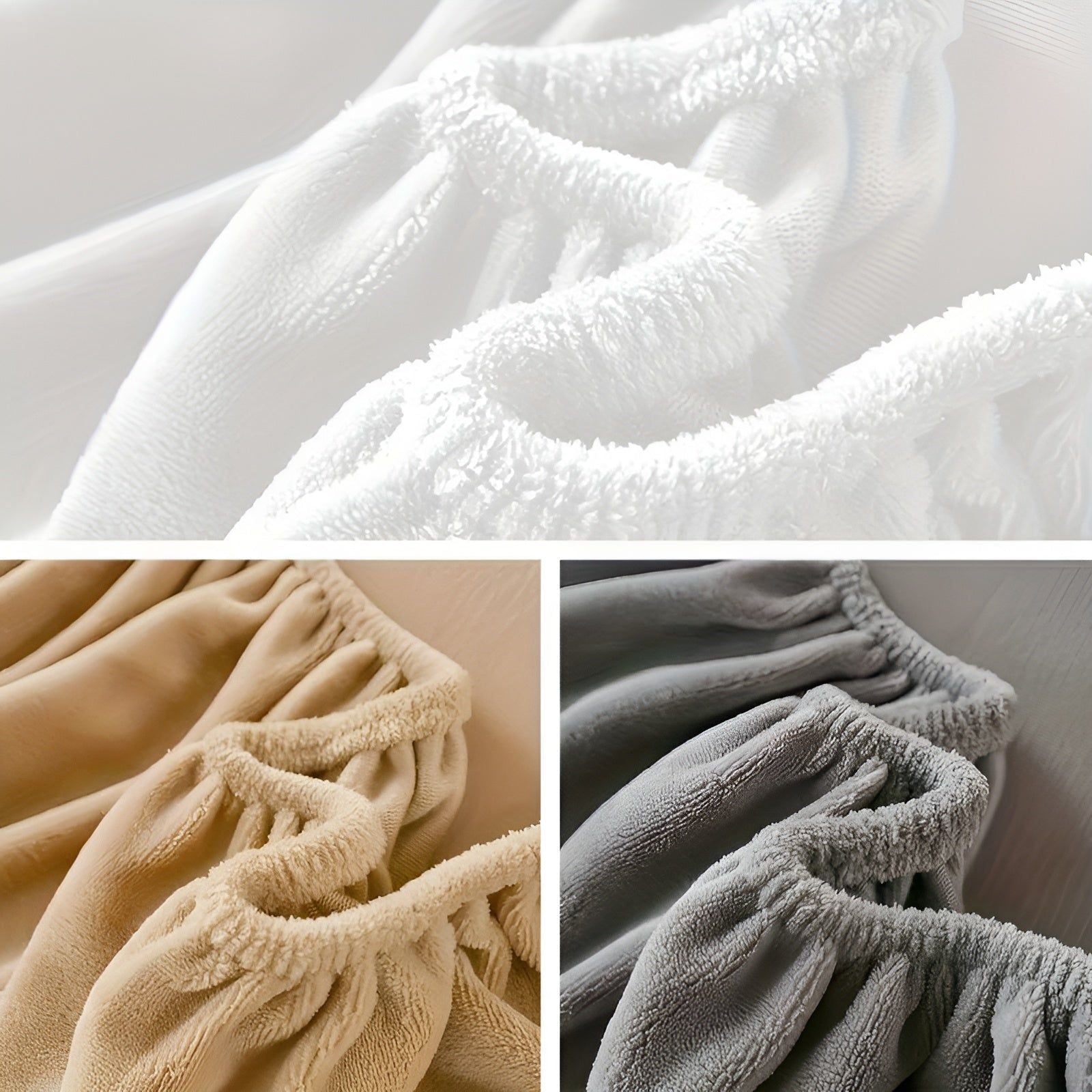 Flanellen lakenset – melkfluweel, beige, stijlvol ontwerp voor de slaapkamer of logeerkamer
