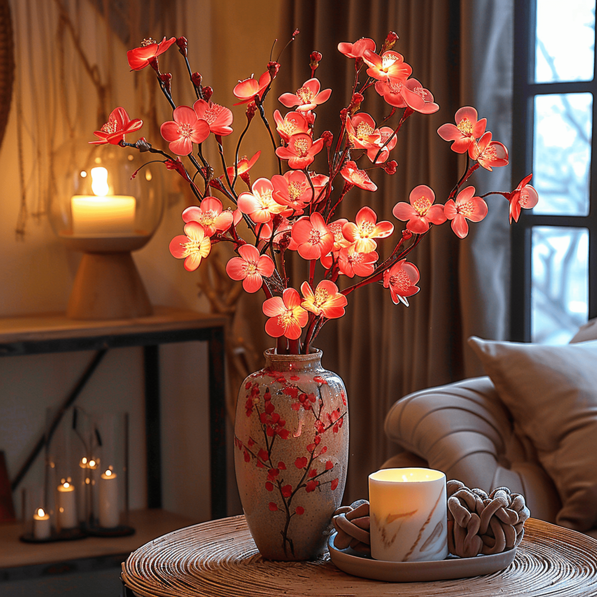 Olivengren Atmosphere Lamp – Warm LED Lighting with Adjustable Branches for Indoor Use and Decoration