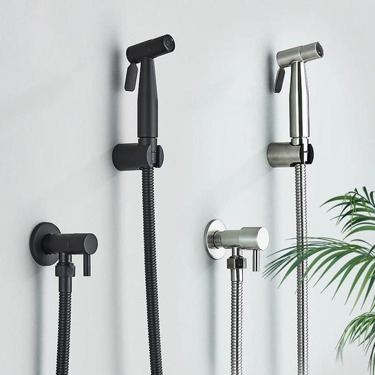 Bidet Håndbruser – Rustfrit Stål, Moderne Design med 1,2 m Slange til Hygiejnisk Brug i Badeværelset