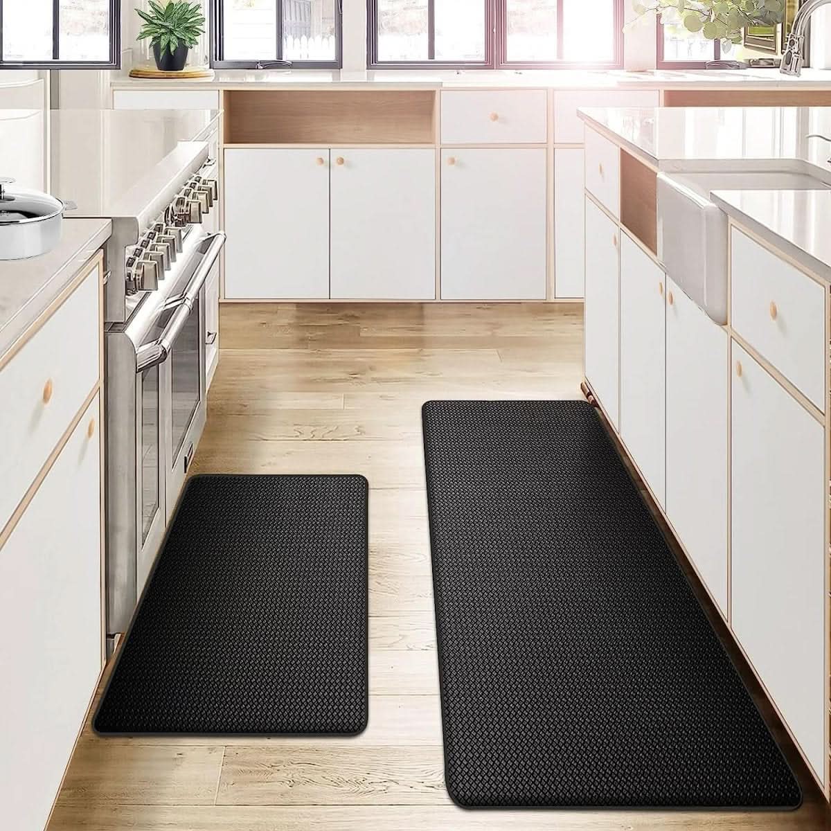 Ergonomisk Anti-Træthed Køkkenmåtte – PU, Moderne Design til Køkken eller Gang