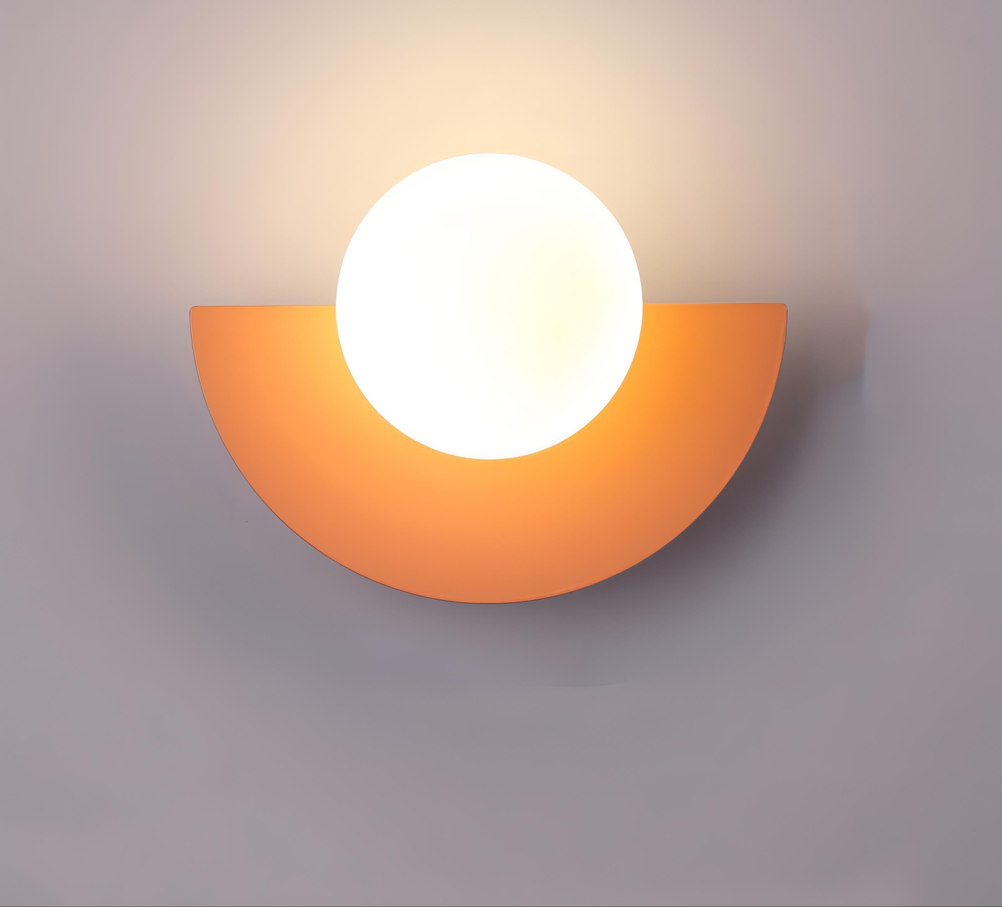 Half Moon wandlamp – metaal en PVC, Scandinavisch design in 6 kleuren voor de woonkamer of slaapkamer