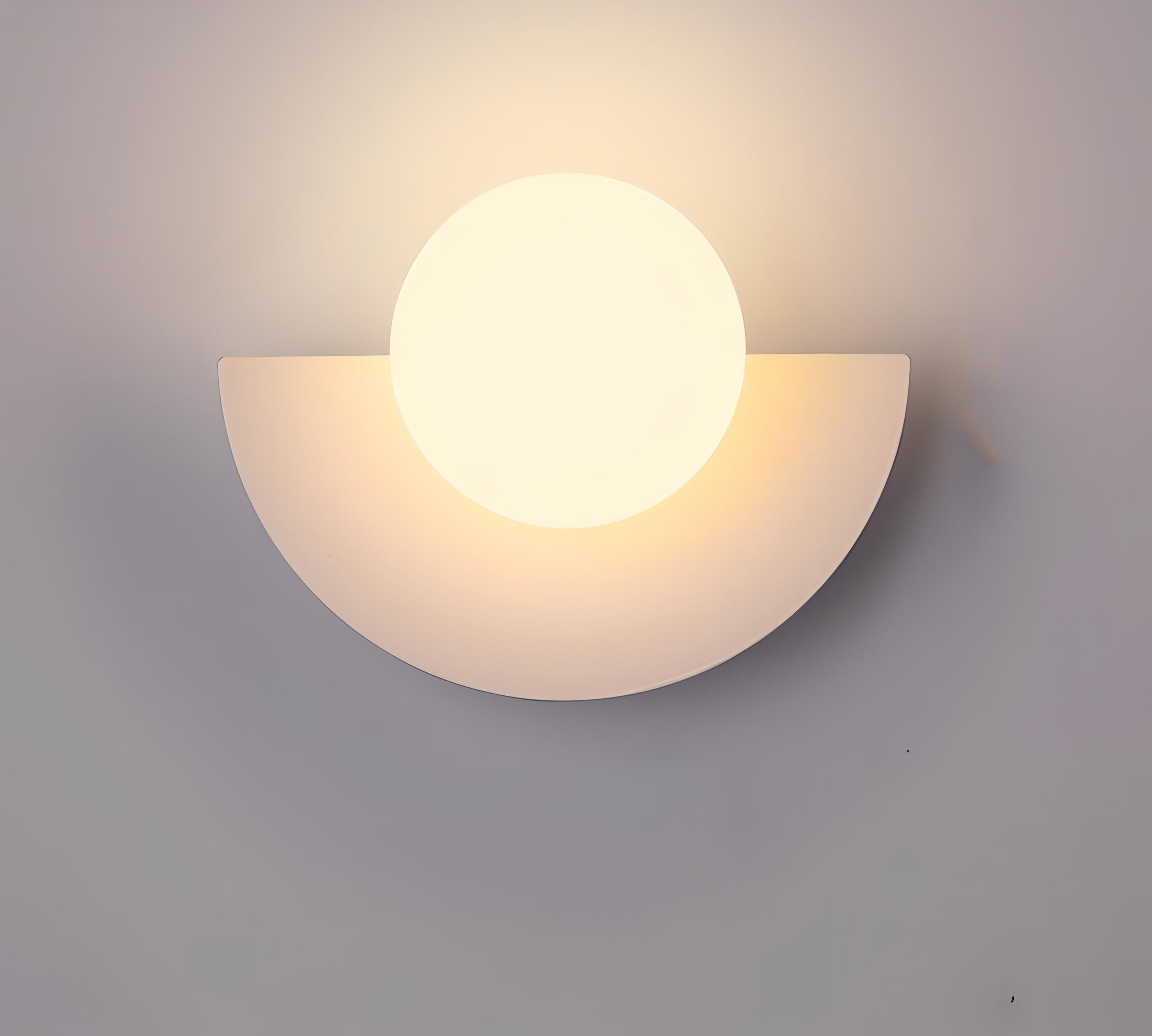 Half Moon wandlamp – metaal en PVC, Scandinavisch design in 6 kleuren voor de woonkamer of slaapkamer