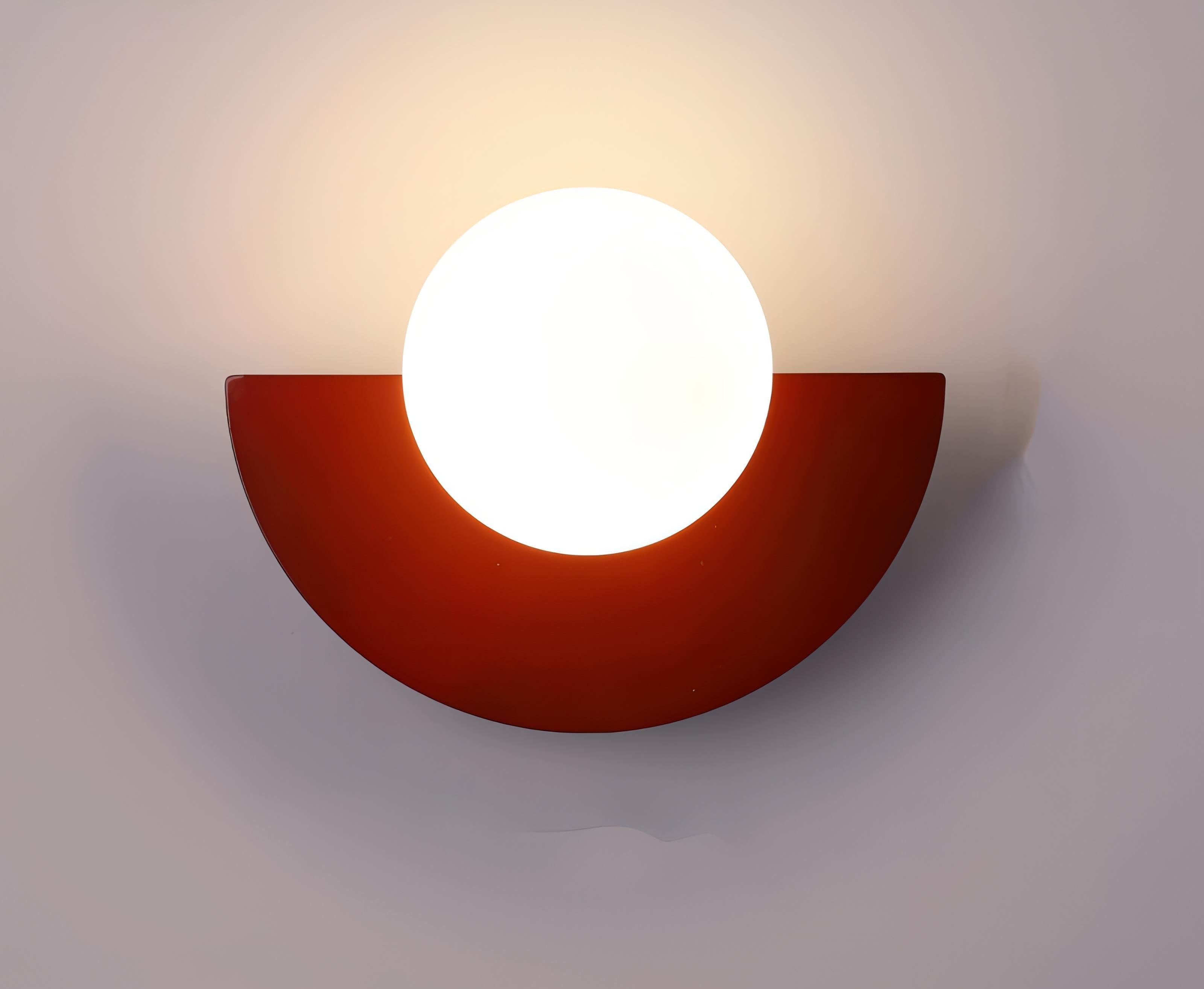 Half Moon wandlamp – metaal en PVC, Scandinavisch design in 6 kleuren voor de woonkamer of slaapkamer