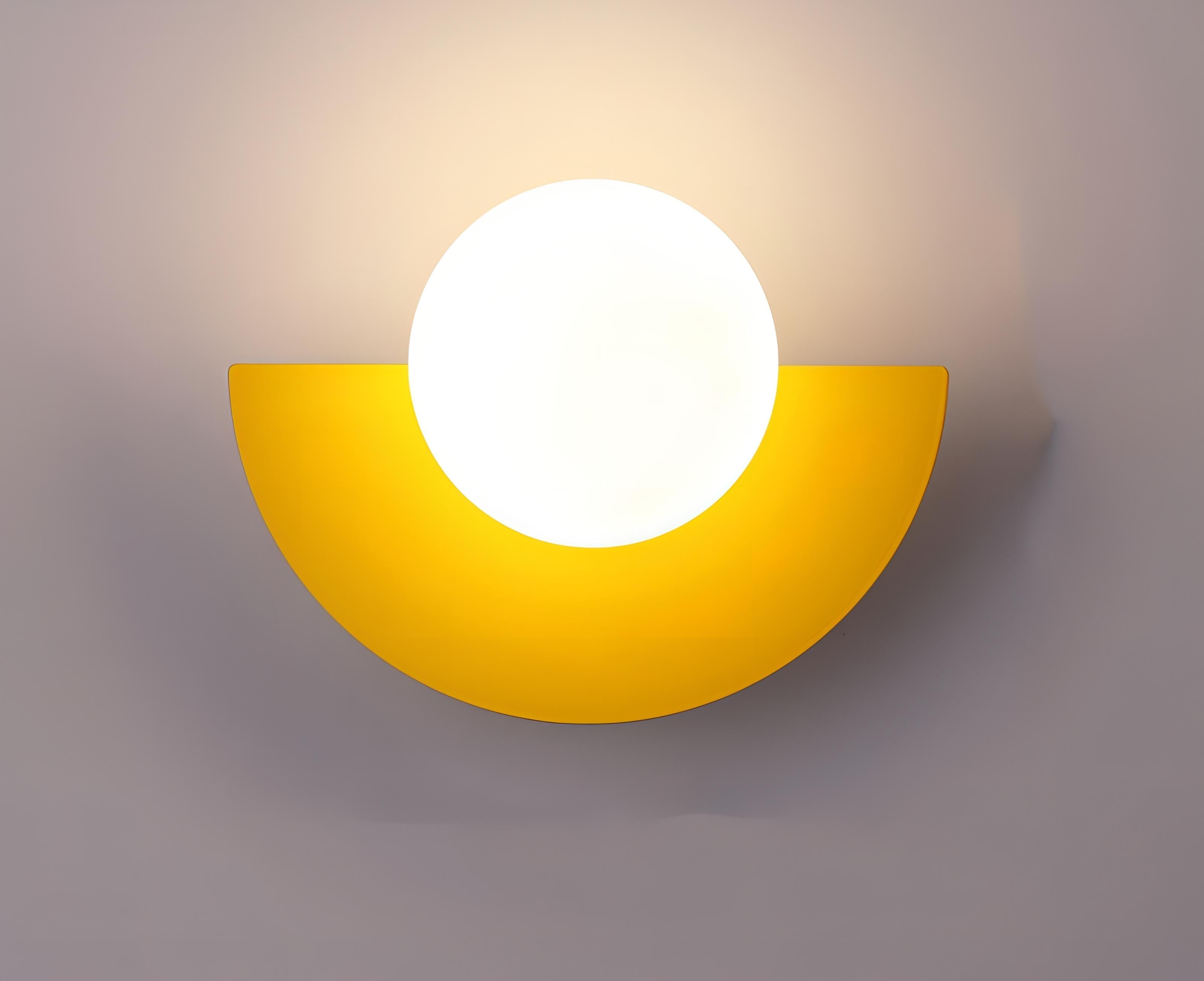 Half Moon wandlamp – metaal en PVC, Scandinavisch design in 6 kleuren voor de woonkamer of slaapkamer