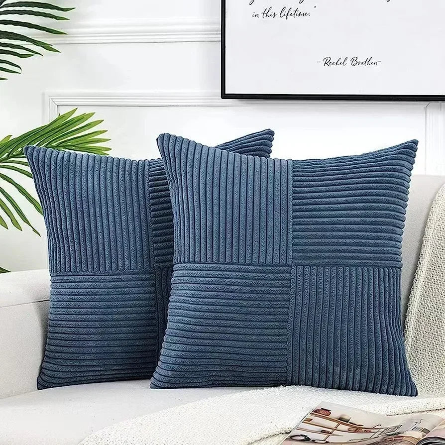 Corduroy Pude Sæt – Blød Beige, Tidøst Design til Stue eller Soveværelse
