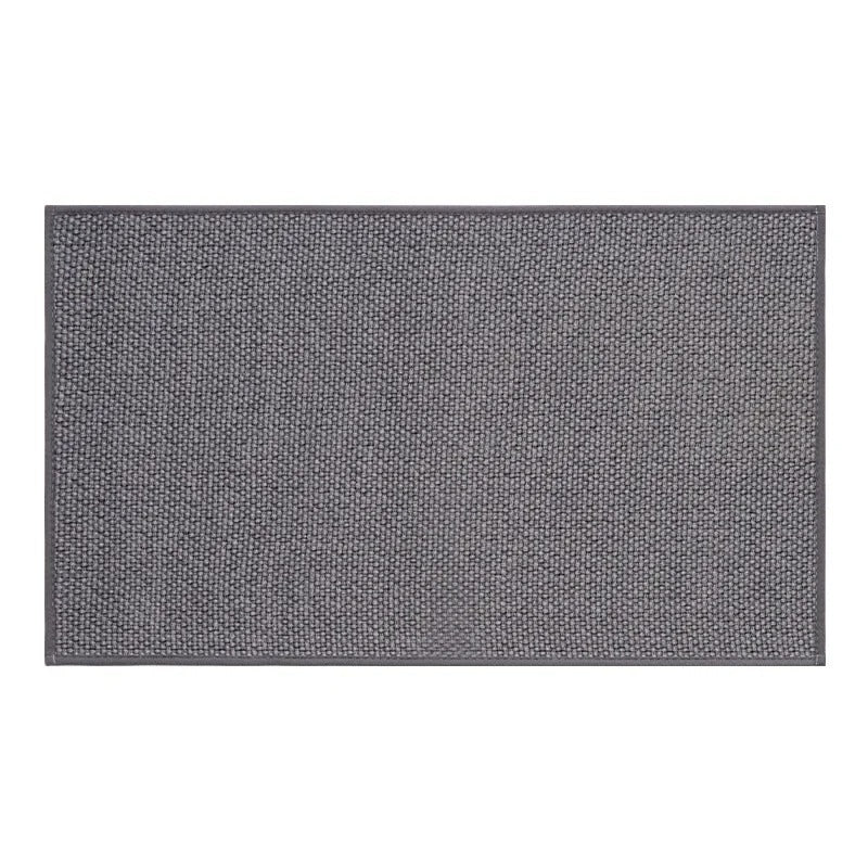 Vævet Køkkenmåtte – Grå, Skandinavisk Design med Antiskrid Gummibund til Moderne Køkkenindretning