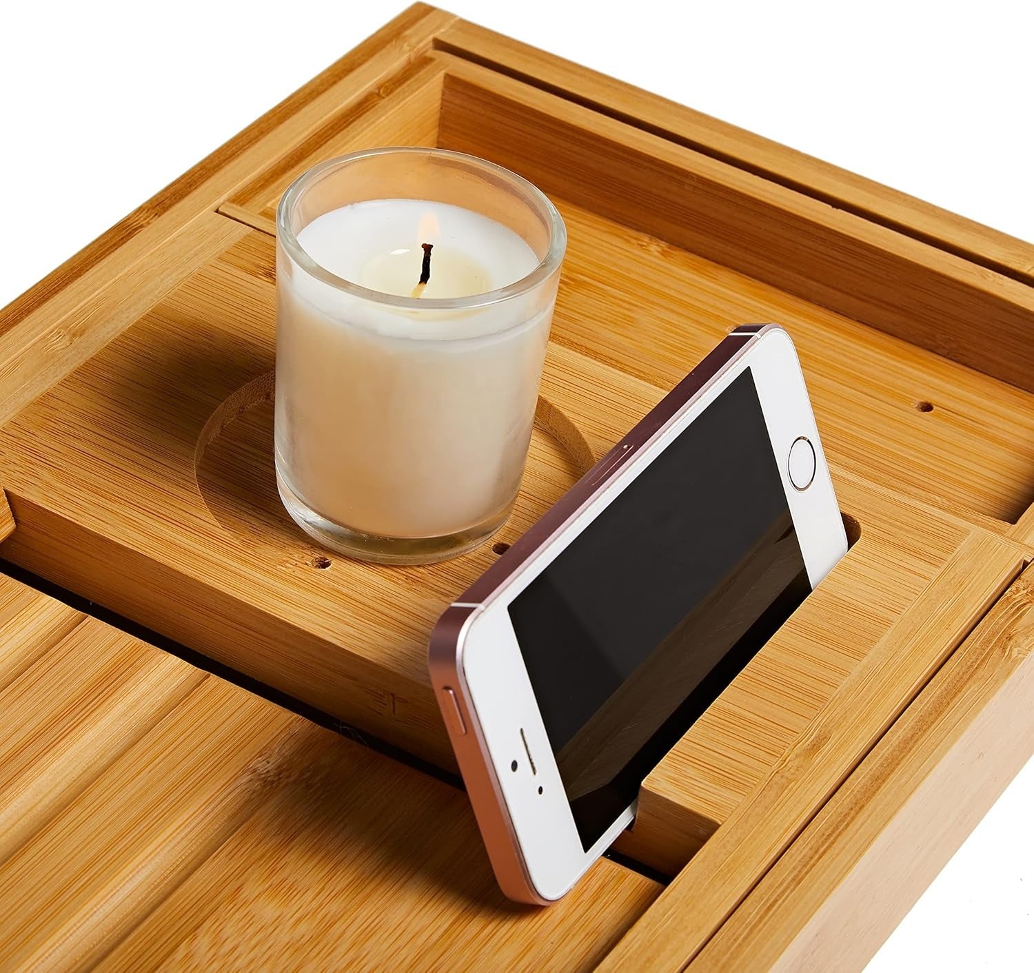 Bamboo Badekar Caddy – Udvidelig, Naturligt Træ til Luksuriøs Badeoplevelse derhjemme