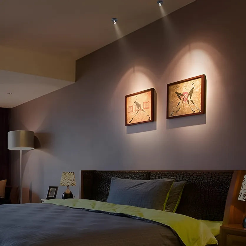 Dimmable Spotlight – White, Modern Wall Lamp with Remote Control for Living Room or Bedroom
