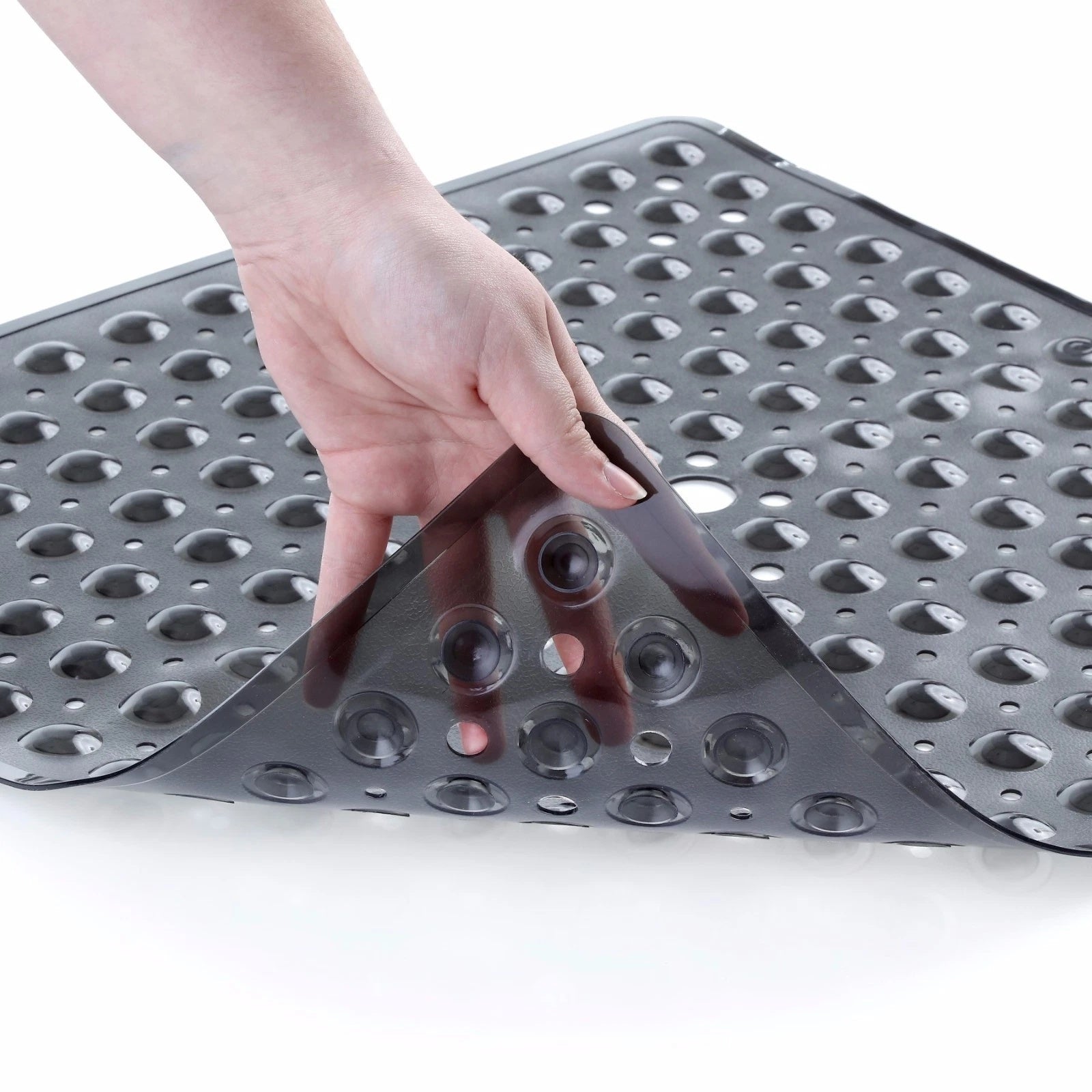 Skridsikker Badmåtte – Hvid PVC, Minimalistisk Design til Bad eller Brusekabine