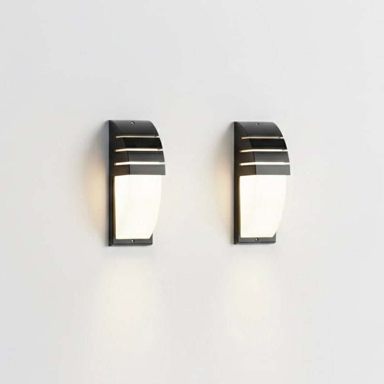LED Outdoor Lamp – Matte Black, Modern Design for Terrace and Entrance