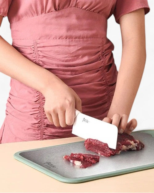 RVS Cutting Board – Double Sided, Silver, Modern Design for Efficient Kitchen Preparations