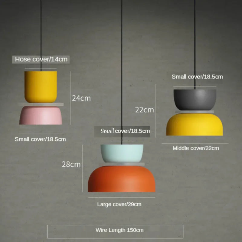 Skandinavisk Pendellampe – Pastel Farve, Moderne Design til Stue eller Spisestue