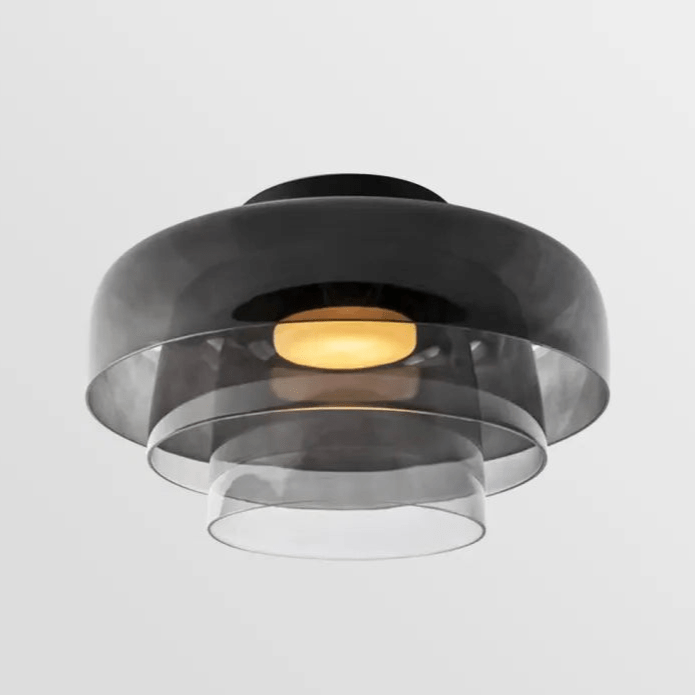 Scandinavische glazen plafondlamp – modern design met driekleurige ledverlichting voor de woonkamer of eetkamer