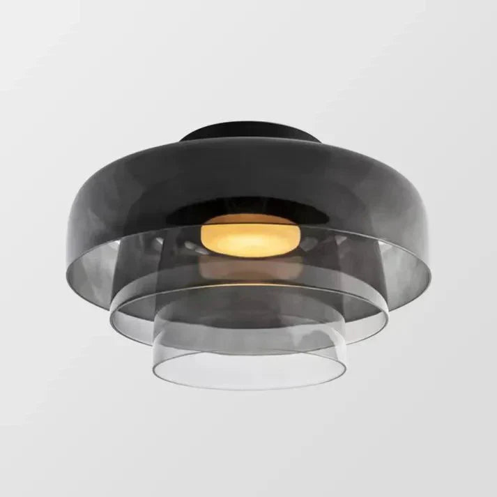 Scandinavische glazen plafondlamp – modern design met driekleurige ledverlichting voor de woonkamer of eetkamer
