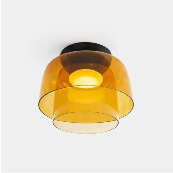 Scandinavische glazen plafondlamp – modern design met driekleurige ledverlichting voor de woonkamer of eetkamer