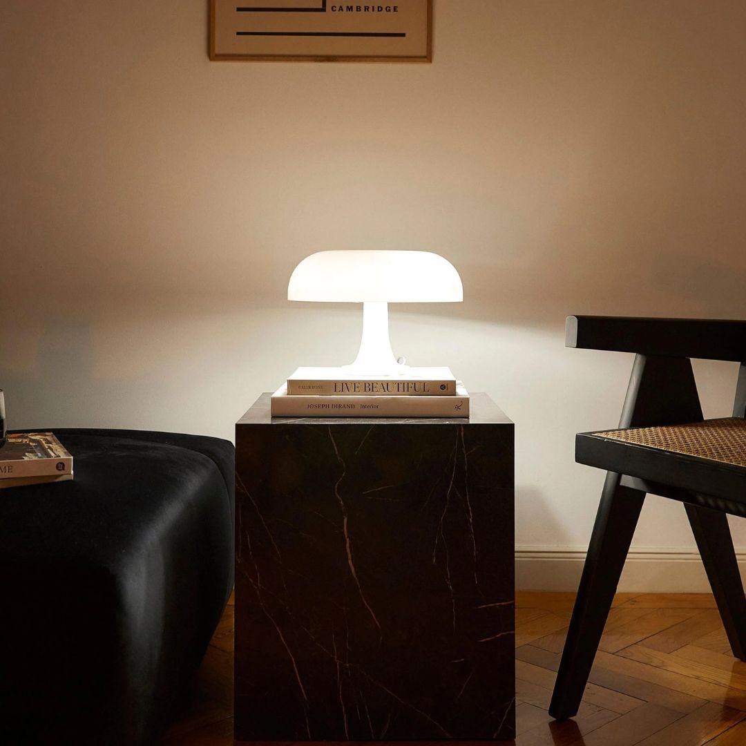 Retro tafellamp – dimbare lamp van ijzer en glas voor de woonkamer of slaapkamer