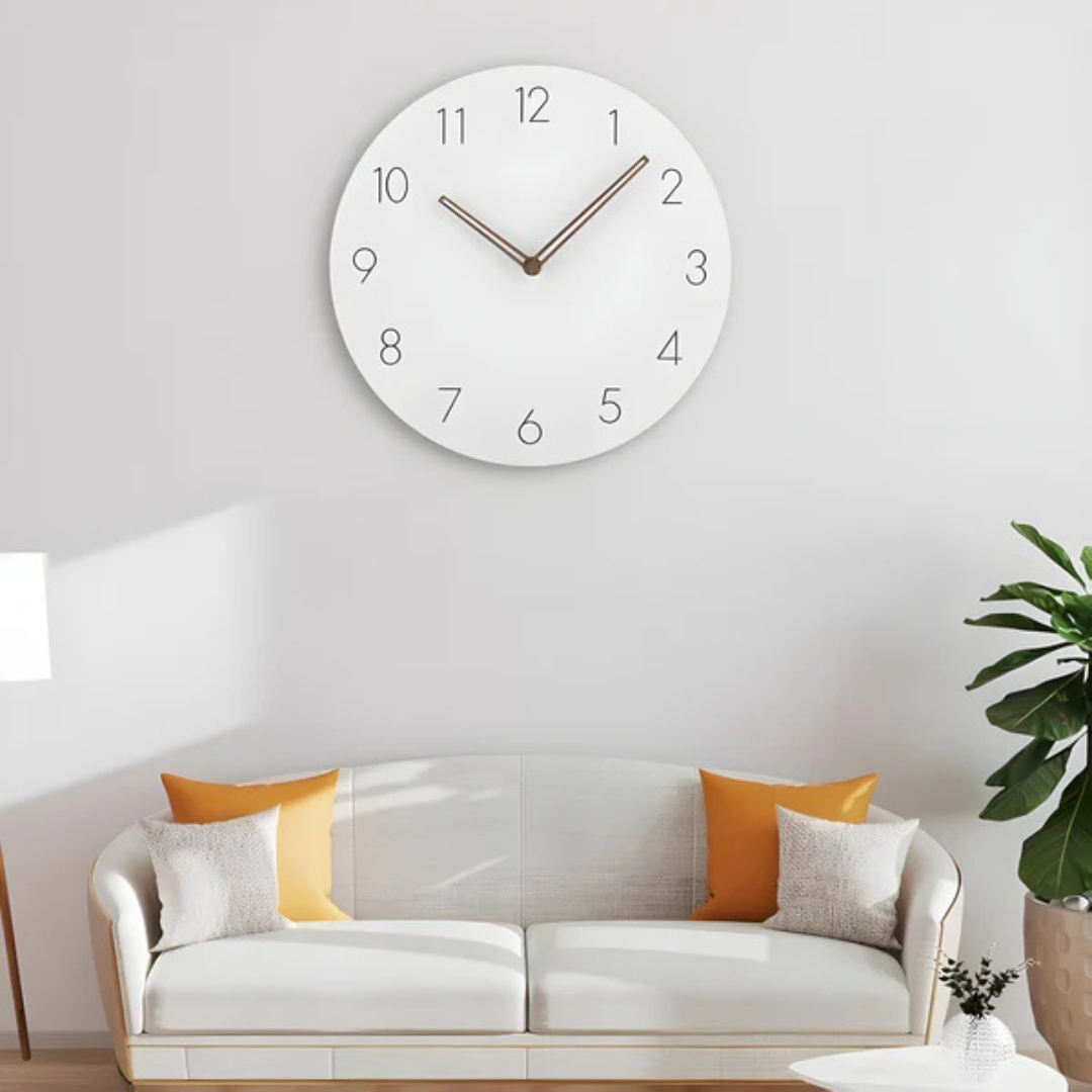Houten wandklok – Minimalistisch ontwerp, 29 cm voor de woonkamer of slaapkamer