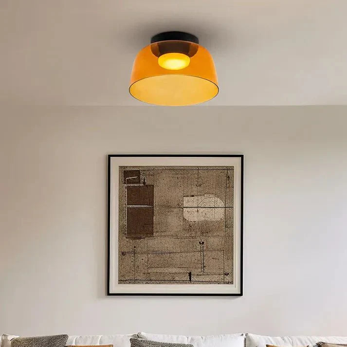 Scandinavische glazen plafondlamp – modern design met driekleurige ledverlichting voor de woonkamer of eetkamer