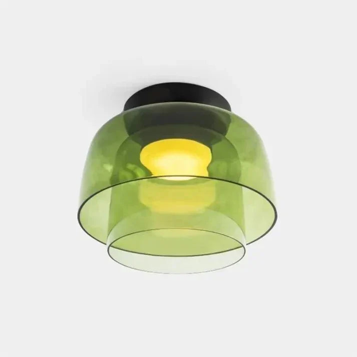 Scandinavische glazen plafondlamp – modern design met driekleurige ledverlichting voor de woonkamer of eetkamer