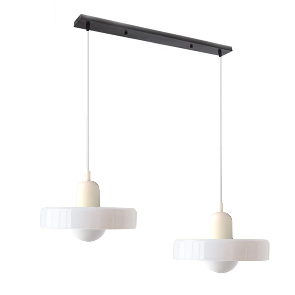 Double Pendant Lamp – Modern Glass Design Lamp with Two Light Sources for Dining Table or Living Room