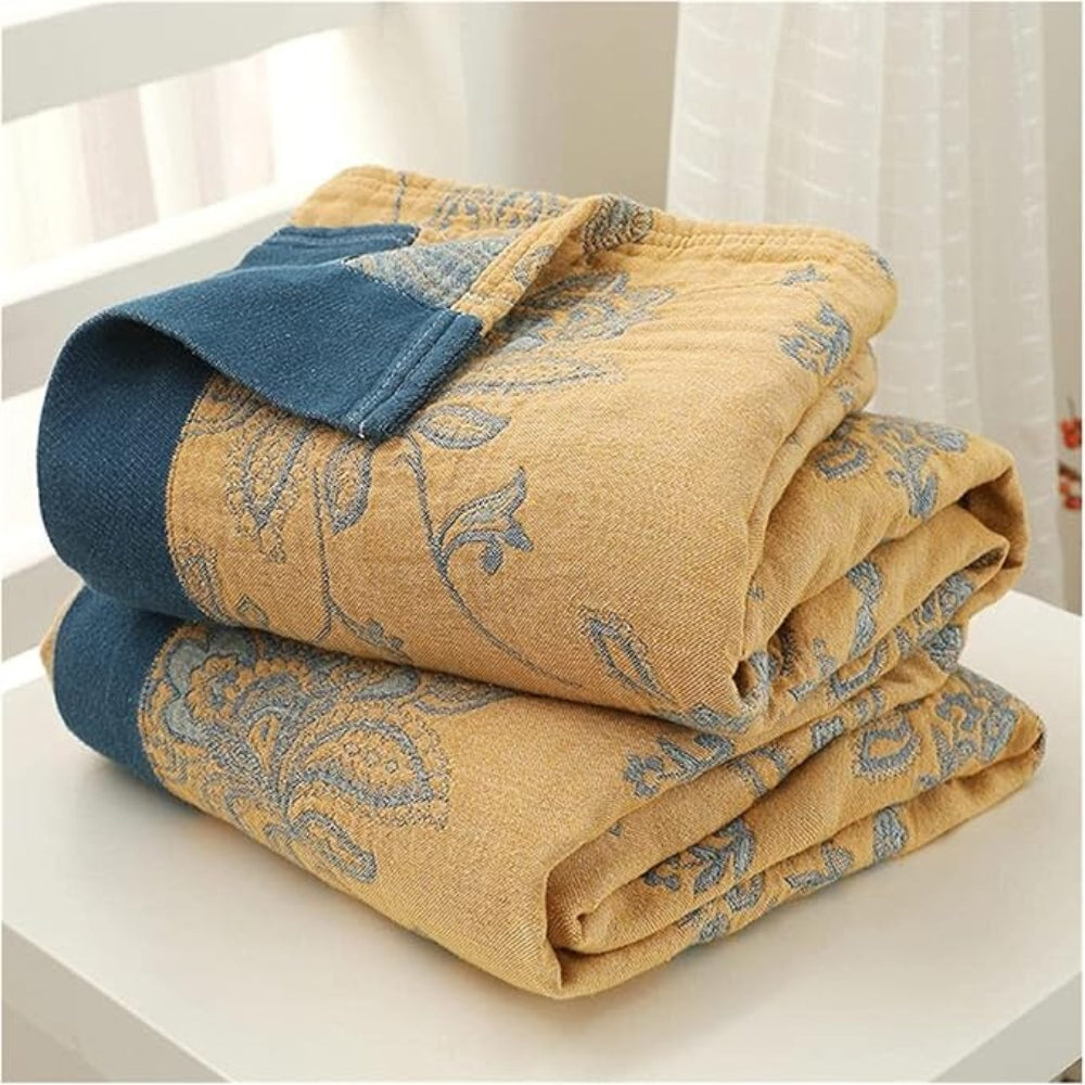 Cotton cover – Flower design, Light plaid for bed or sofa