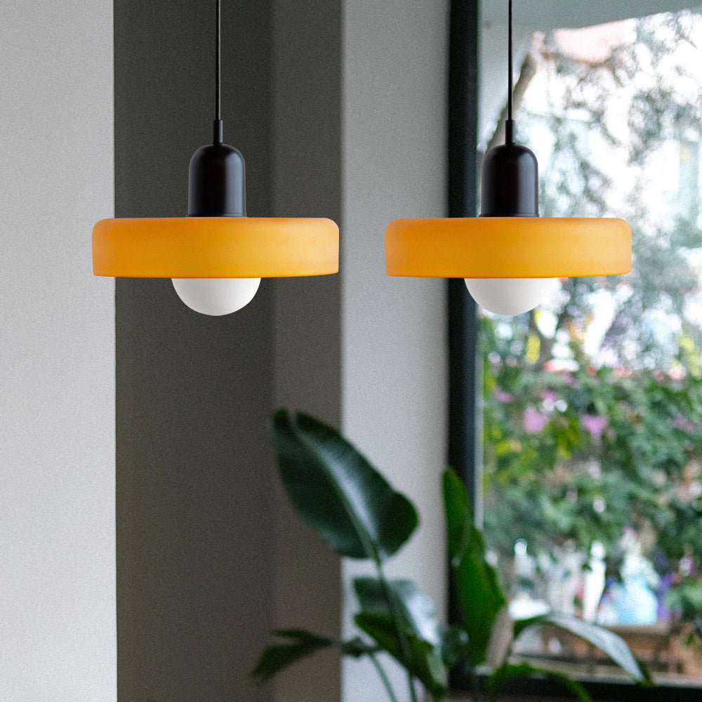 Double Pendant Lamp – Modern Glass Design Lamp with Two Light Sources for Dining Table or Living Room