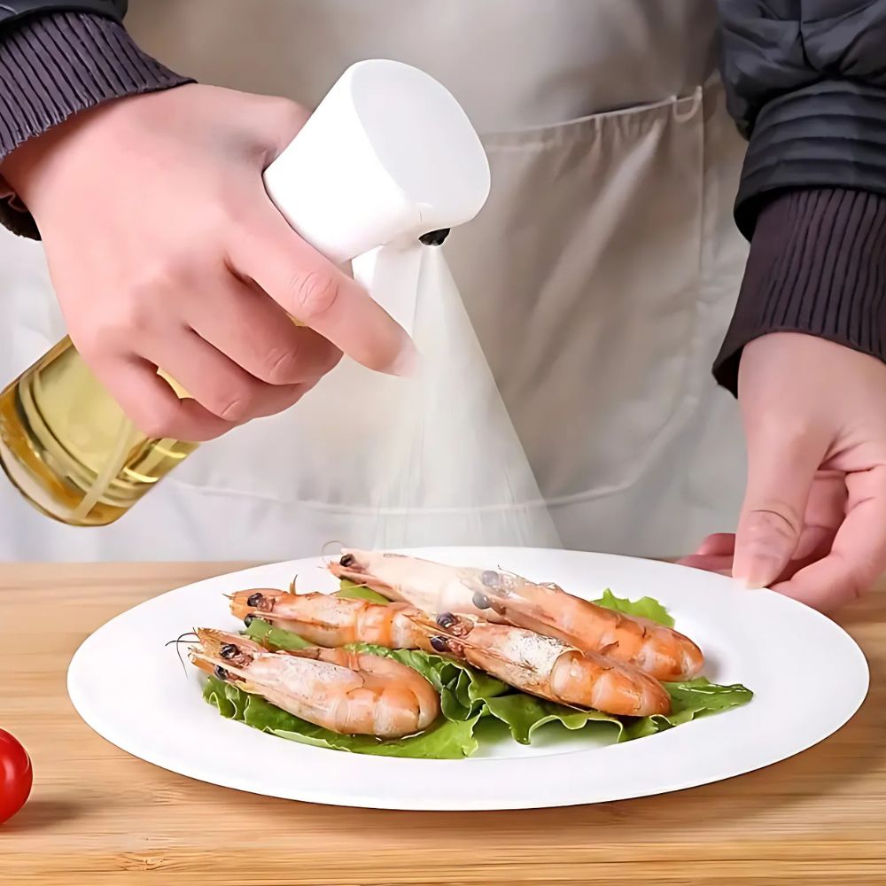 Olie Sprayflaske – Glas, Ergonomisk Design til Sund Madlavning og Grillning