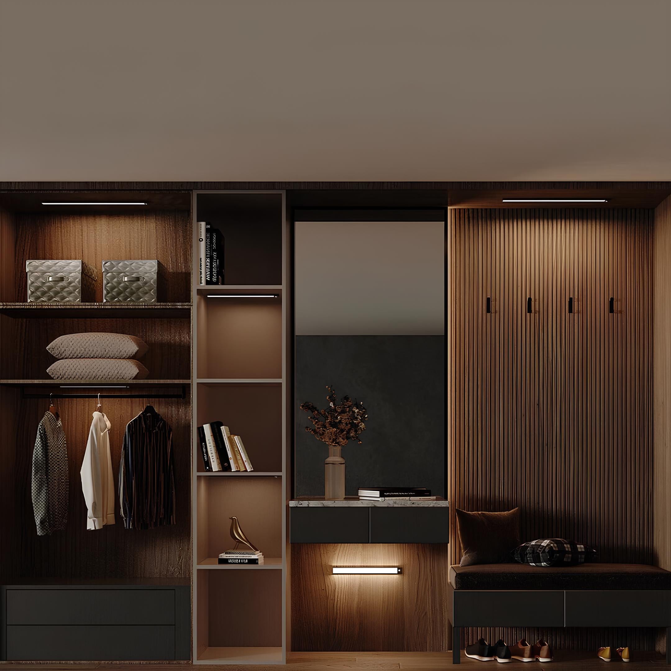 Motion Sensor Lamp – Dimmable, White Light for Closet, Hallway, or Kitchen