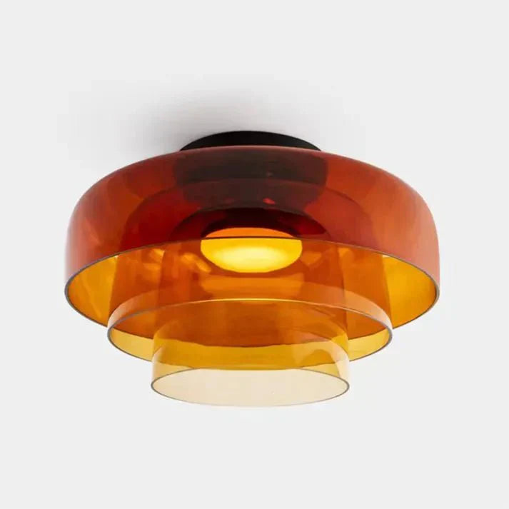 Scandinavische glazen plafondlamp – modern design met driekleurige ledverlichting voor de woonkamer of eetkamer