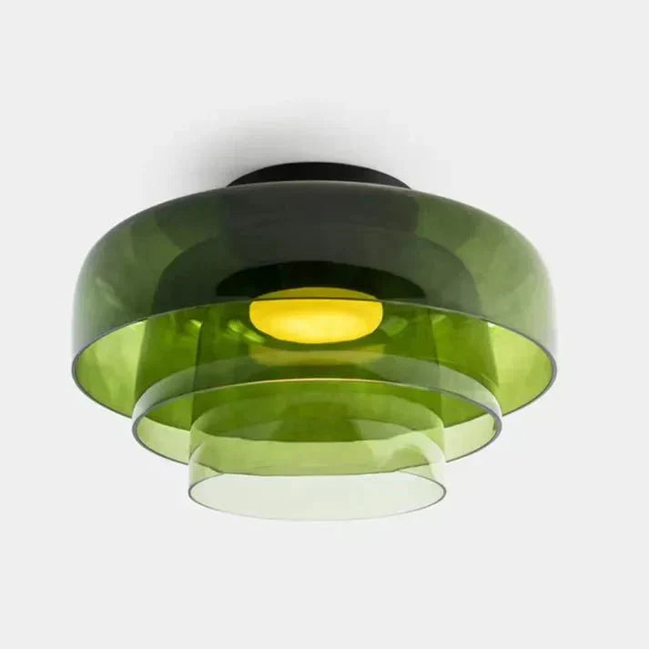 Scandinavische glazen plafondlamp – modern design met driekleurige ledverlichting voor de woonkamer of eetkamer