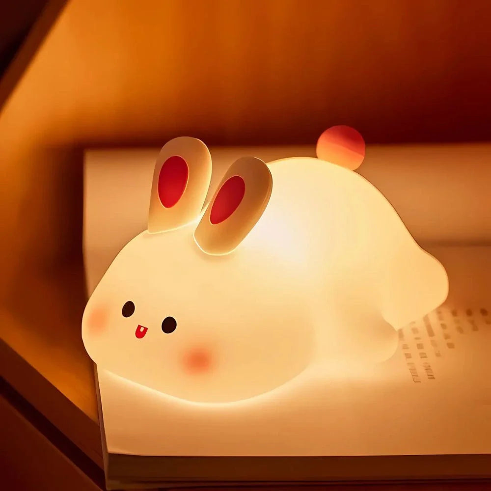 Squeeze Night Light – Animal Design, Warm White Light for Children's Room or Play Area