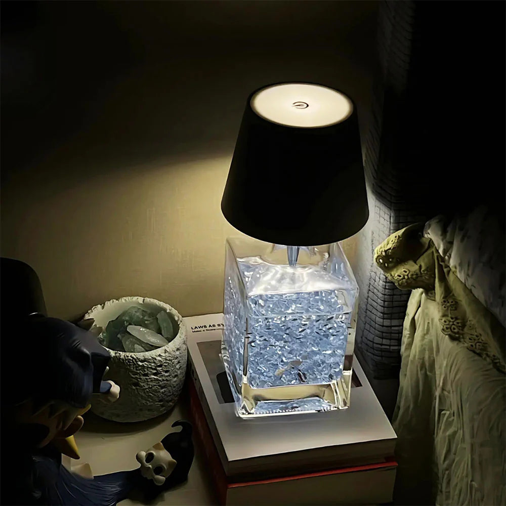 Glas Flaske Lampe – USB Opladelig, Justerbar Lysstyrke og Farve til Unik Boligindretning
