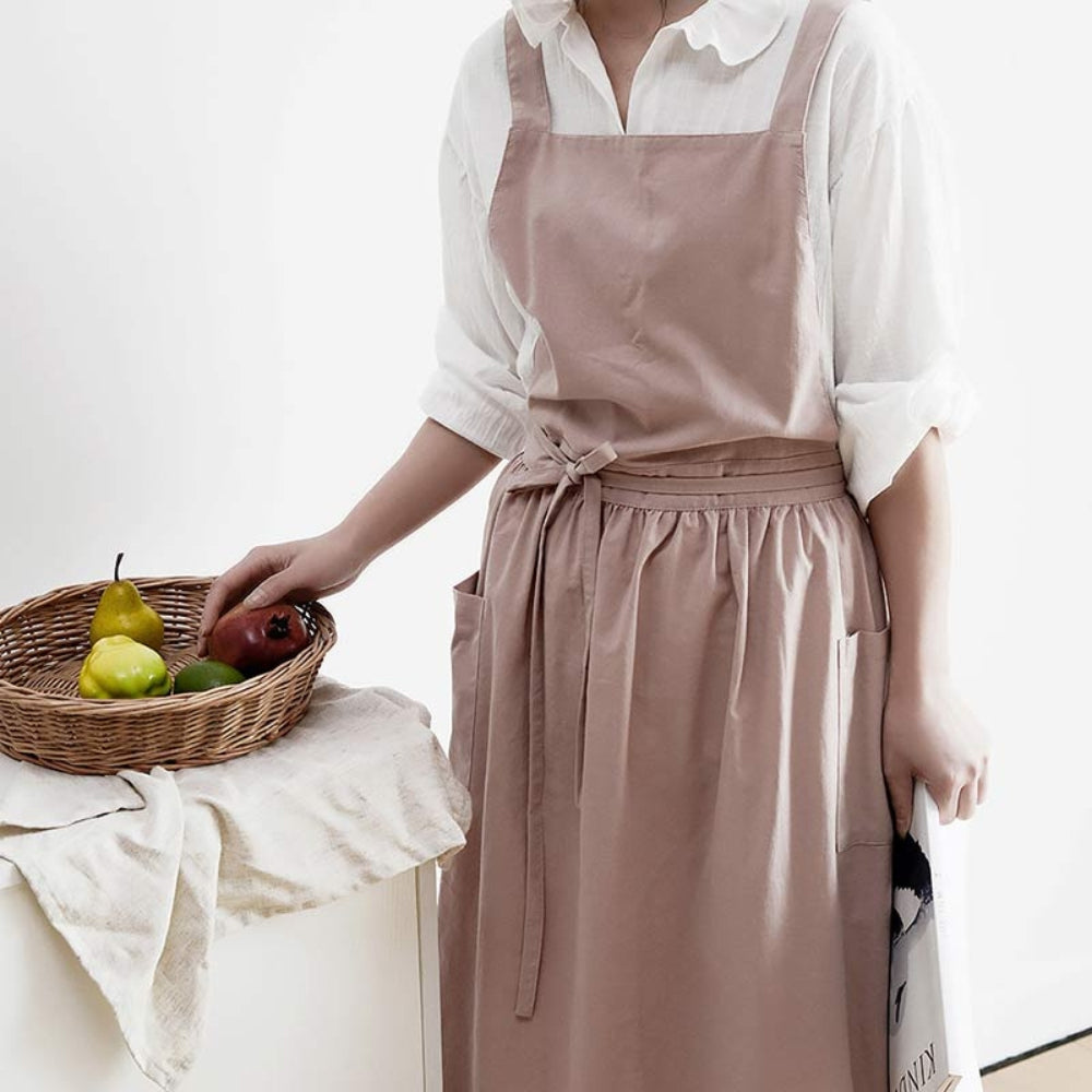 Kanvas Kokken Apron – Gray, Practical with Pockets for Cooking or Baking