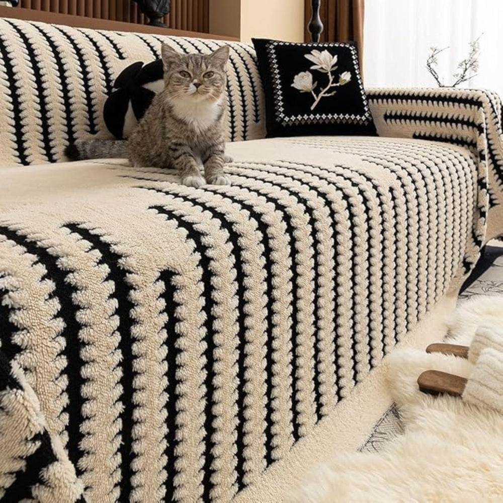 Plys Sofa Betræk – Mikrofiber, Vintage Polstret Design til Sofa eller Kærlighedssæde i Flere Farver