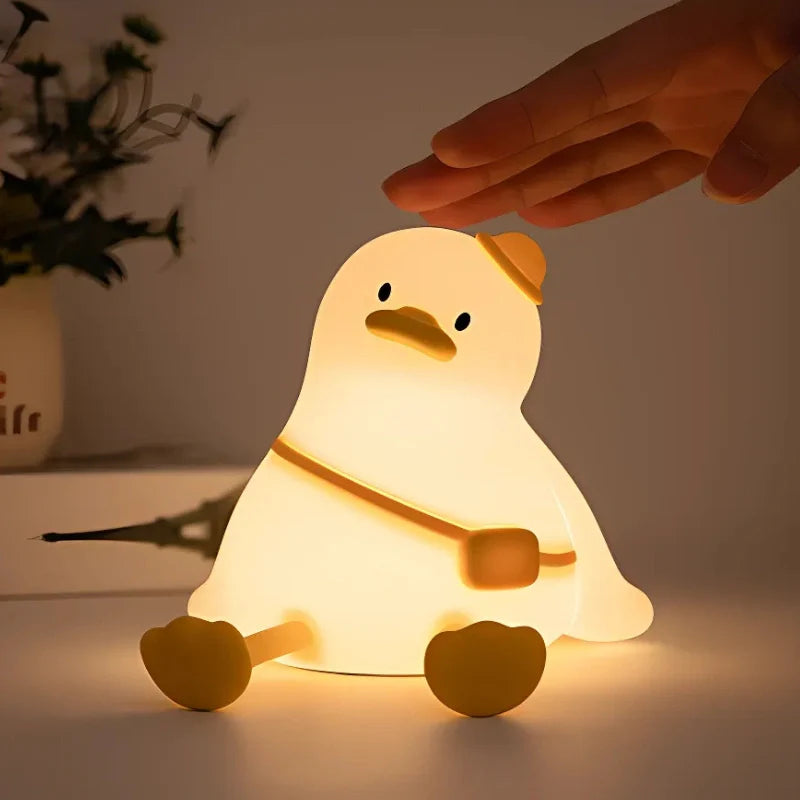 Squeeze Night Light – Animal Design, Warm White Light for Children's Room or Play Area