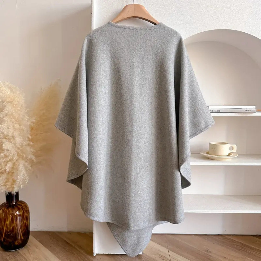 Poncho – Blød Mikrofiber, Chic og Vindafvisende til Efterårs- og Vinteroutfits