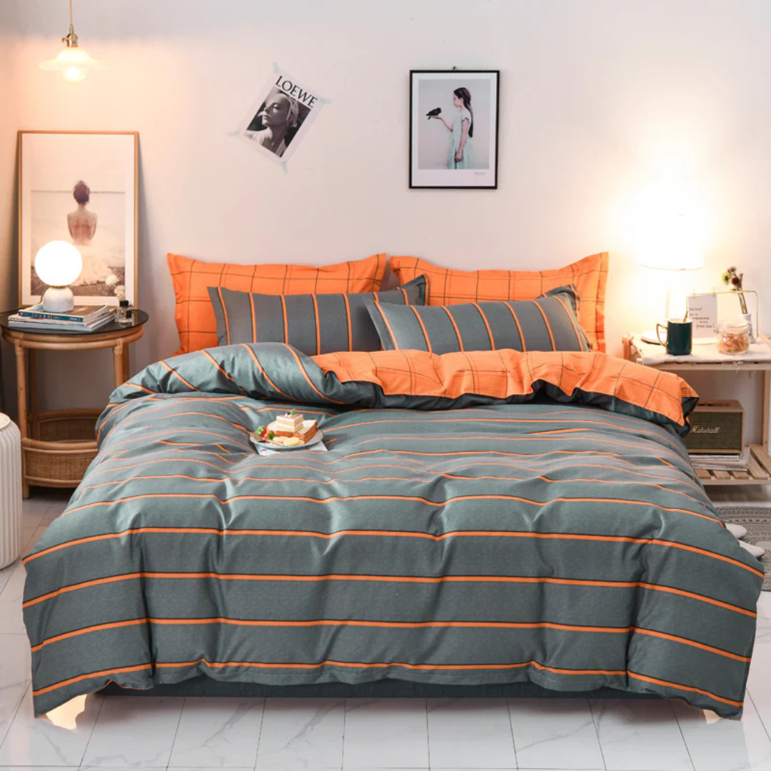 Beddengoedset – Polyester, abstract patroon in verschillende kleuren voor slaapkamerdecoratie