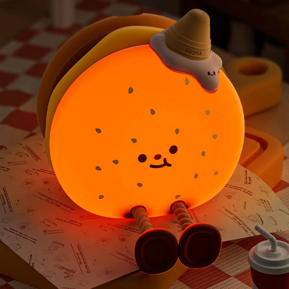 Squeeze Night Light – Animal Design, Warm White Light for Children's Room or Play Area