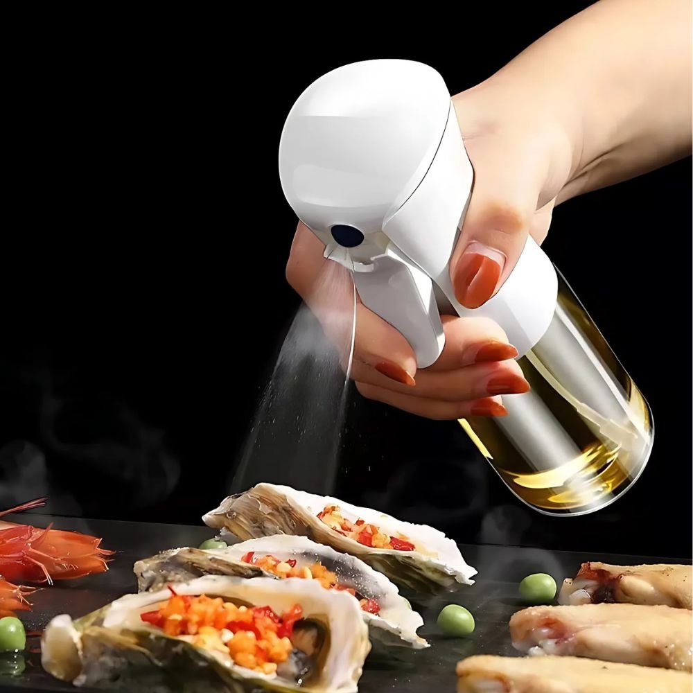 Olie Sprayflaske – Glas, Ergonomisk Design til Sund Madlavning og Grillning