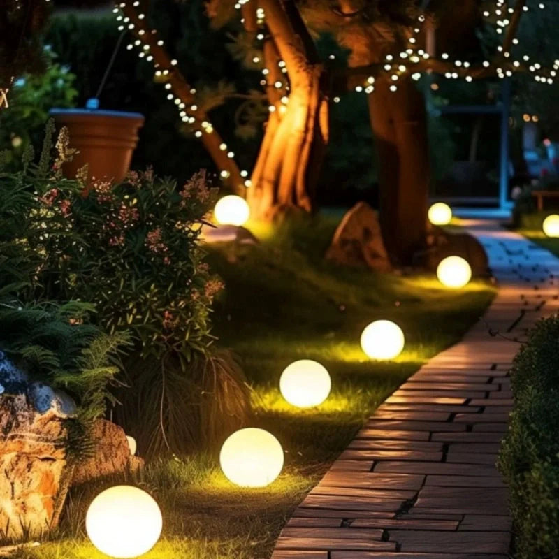 Sferische tuinlamp – Weerbestendig, 16 kleuren met afstandsbediening voor decoratie binnen en buiten
