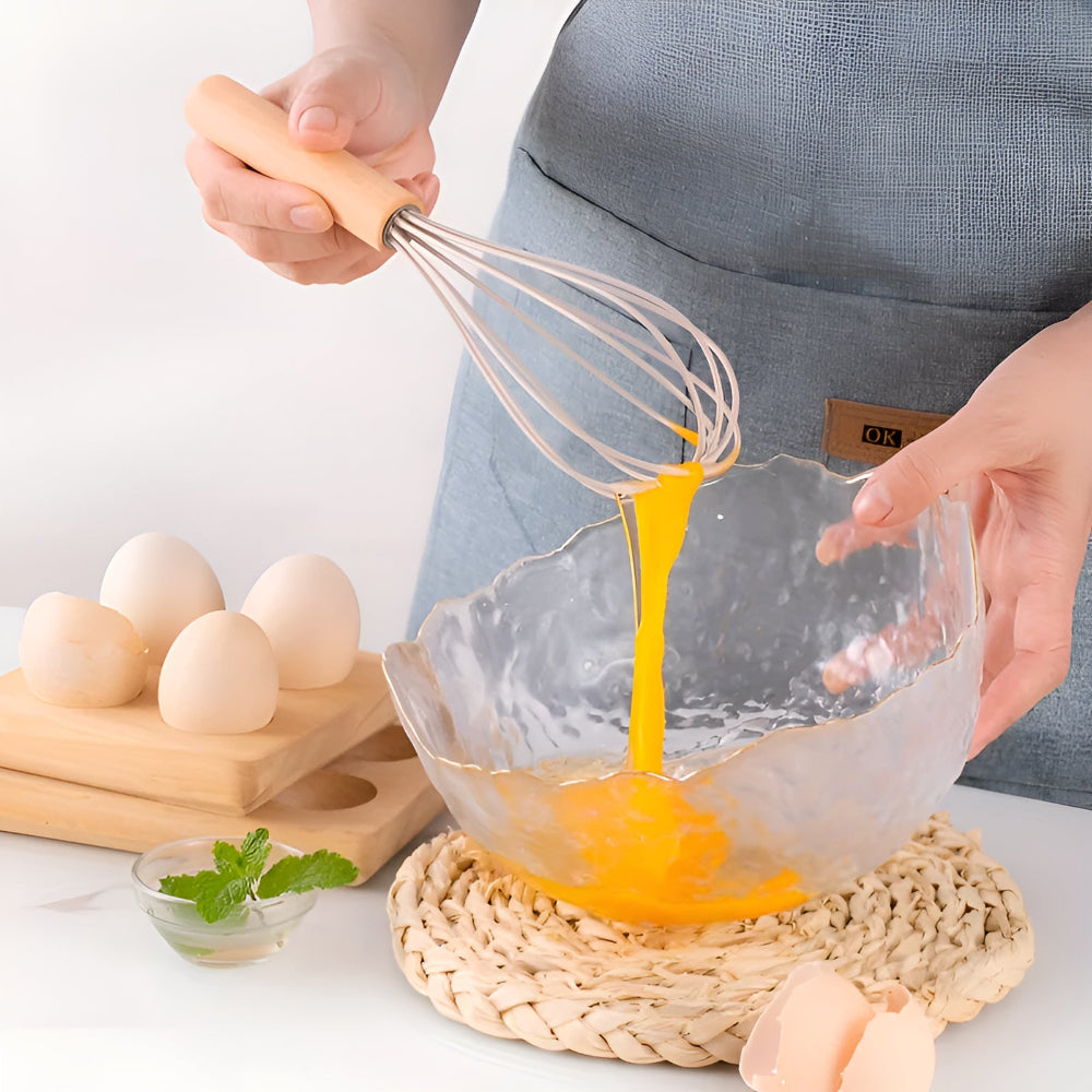 Silicone Kitchen Utensil Set – BPA-free, Heat Resistant with Bamboo Handle for Easy Cooking on the Baking Sheet