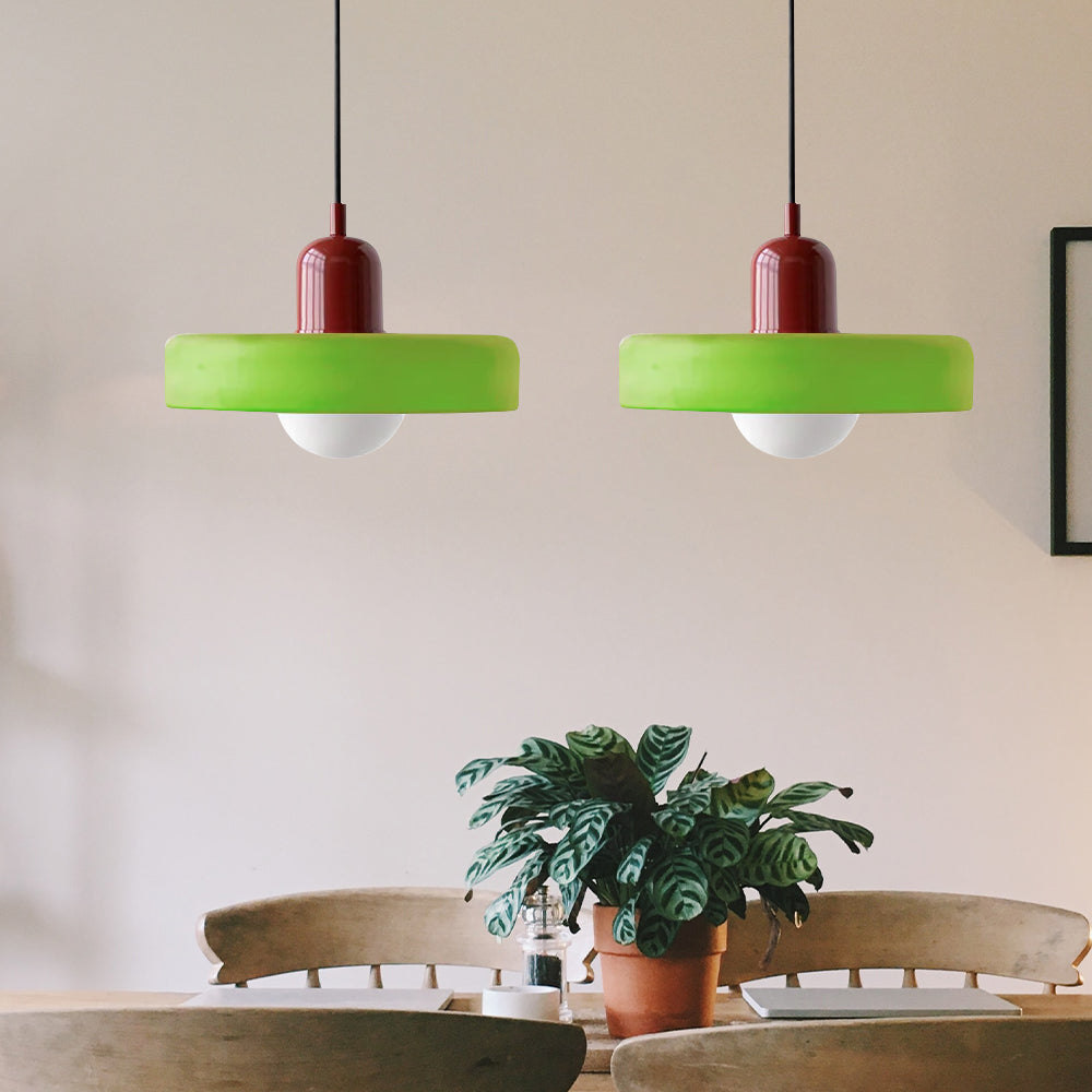 Double Pendant Lamp – Modern Glass Design Lamp with Two Light Sources for Dining Table or Living Room
